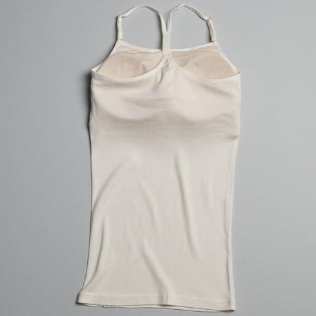 SILK RIB BRA-CAMISOLE 【IVORY】Size L