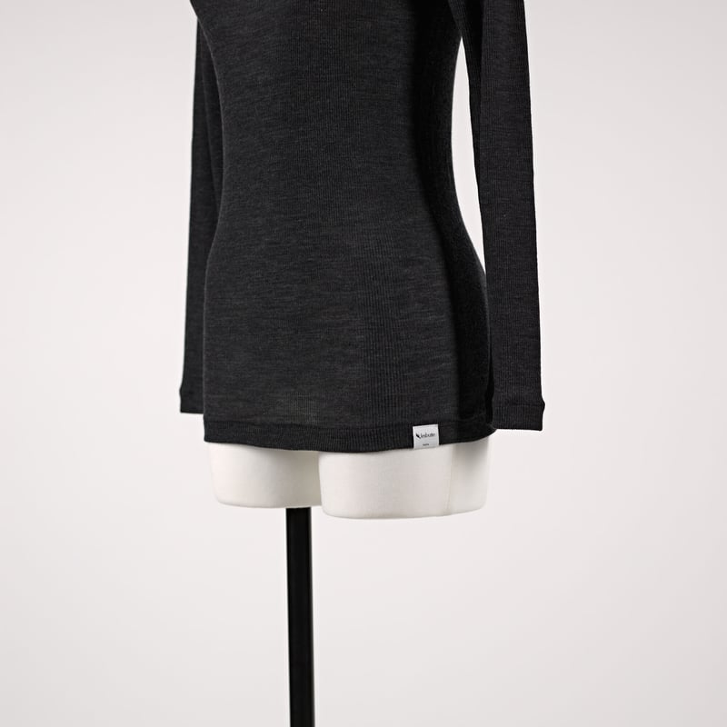 WOOL RIB LONG SLEEVE【CHARCOAL】 | lesbutte WOOL RIB LONG SLEEVE【CHARCOAL】 | lesbutte