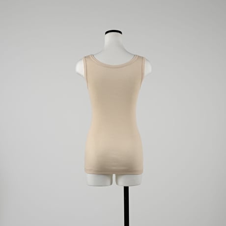 SUVIN GOLD COTTON RIB TANKTOP【ECRU】Size M-L