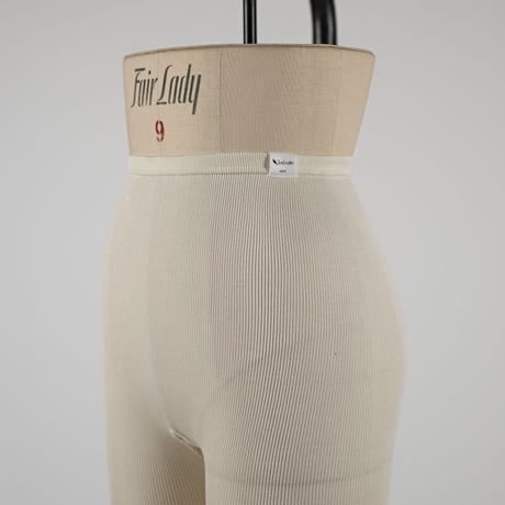 SILK RIB LEGGINGS【IVORY】Size M-L