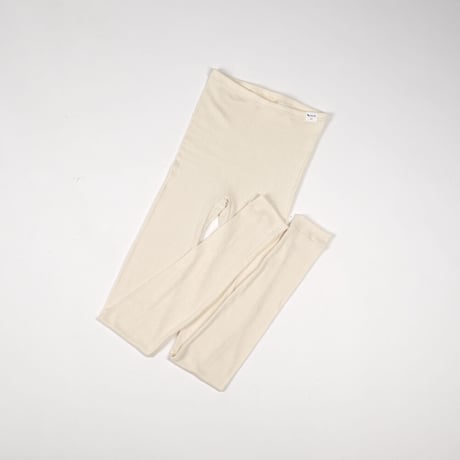SILK RIB LEGGINGS【IVORY】Size M-L