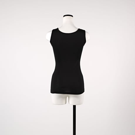SILK RIB TANKTOP【BLACK】Size M-L