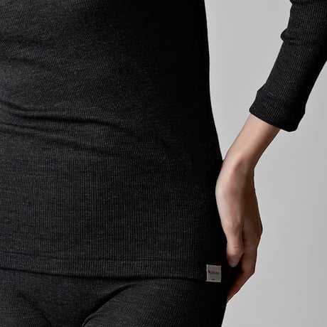 WOOL-RIB HIGH-NECK【CHARCOAL】Size M-L