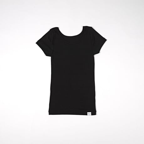 SILK RIB FRENCH SLEEVE【BLACK】Size MｰL