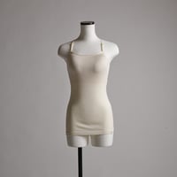 SILK RIB BRA-CAMISOLE 【IVORY】Size L