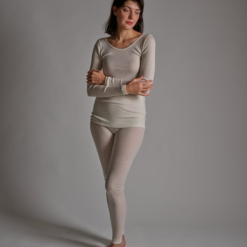 WOOL RIB LONG SLEEVE【IVORY】Size M-L | lesbutte