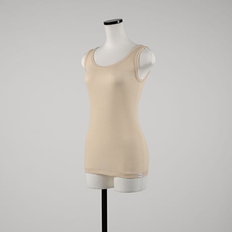 SUVIN GOLD COTTON RIB TANKTOP【ECRU】Size M-L