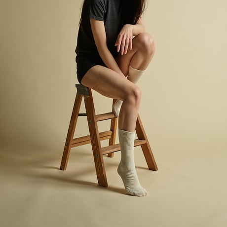 SUVIN-GOLD CHEWY SOCKS-IVORY