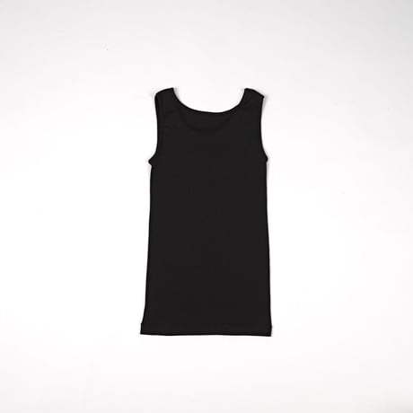 SILK RIB TANKTOP【BLACK】Size M-L