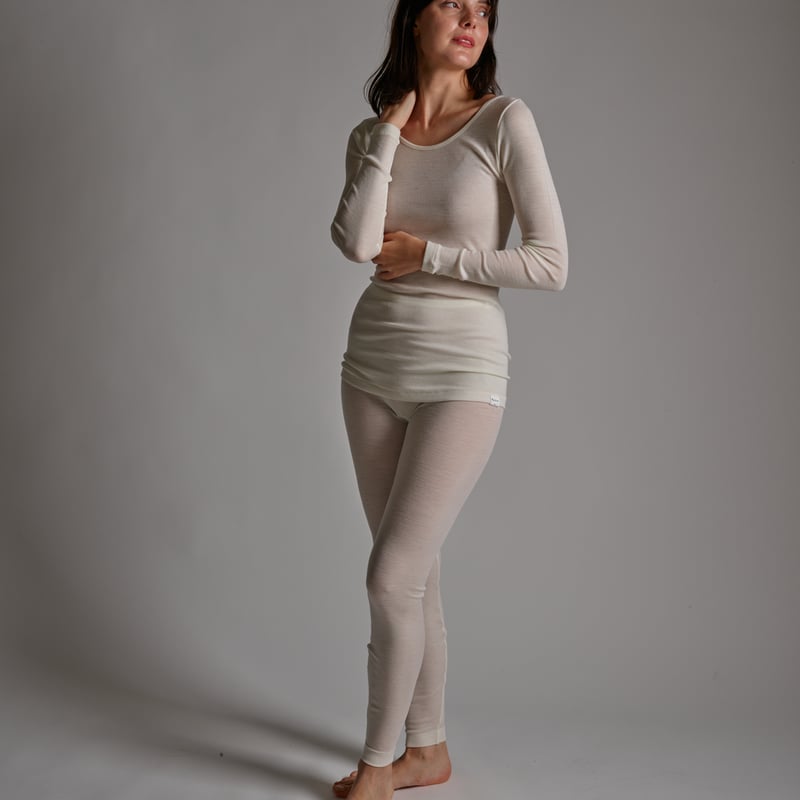 WOOL RIB LONG SLEEVE【IVORY】Size M-L | lesbutte