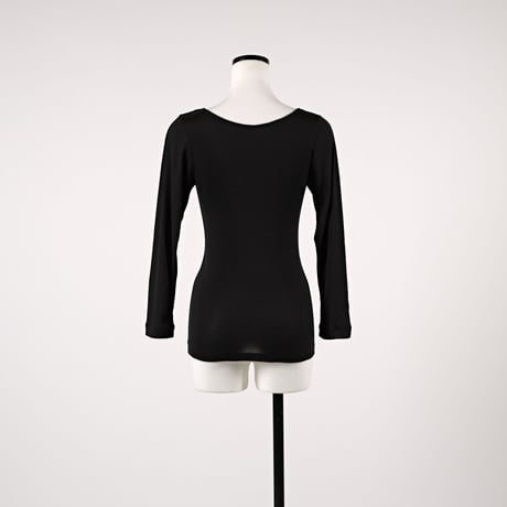 SILK RIB LONG SLEEVE【BLACK】Size MｰL