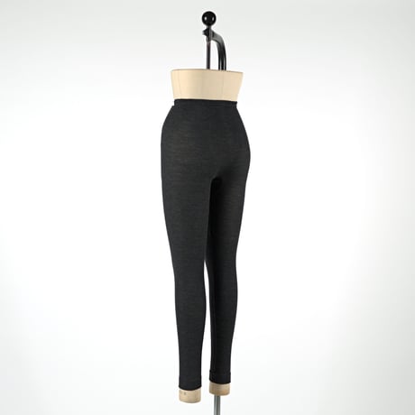 WOOL RIB LEGGINGS【CHARCOAL】Size M-L