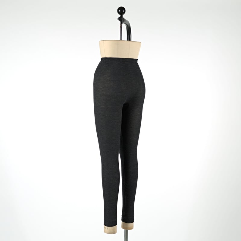 YARN ルル リブレギンス 黒 ZQメリノウール YARN ルル リブレギンス 黒 ZQメリノウール