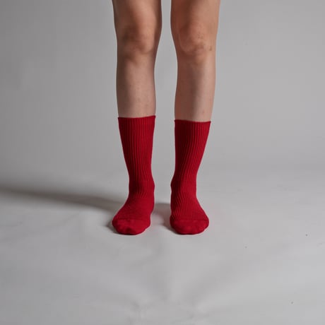 MERINO-WOOL CHEWY SOCKS-RED