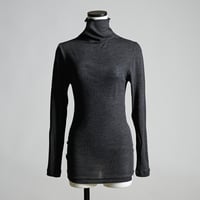 WOOL-RIB HIGH-NECK【CHARCOAL】Size M-L