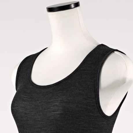 WOOL RIB TANKTOP【CHARCOAL】Size M-L