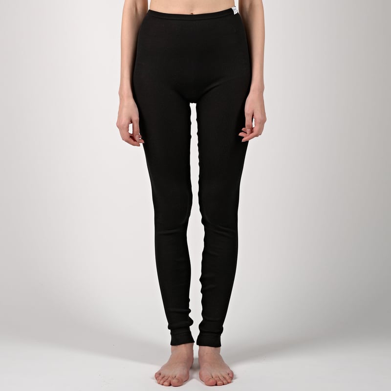 SILK RIB LEGGINGS【BLACK】Size M-L | lesbutte