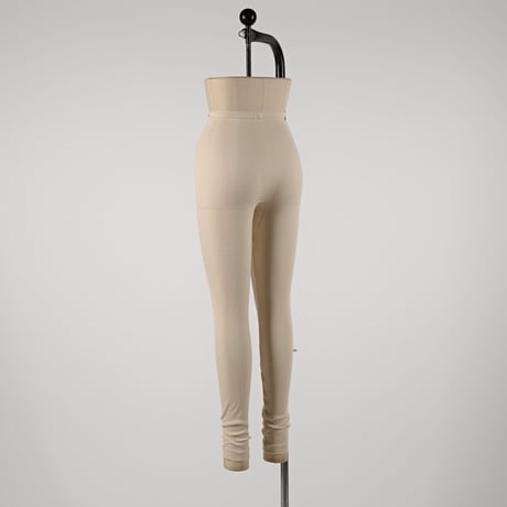 SUVIN GOLD COTTON RIB LEGGINGS【ECRU】Size M-L
