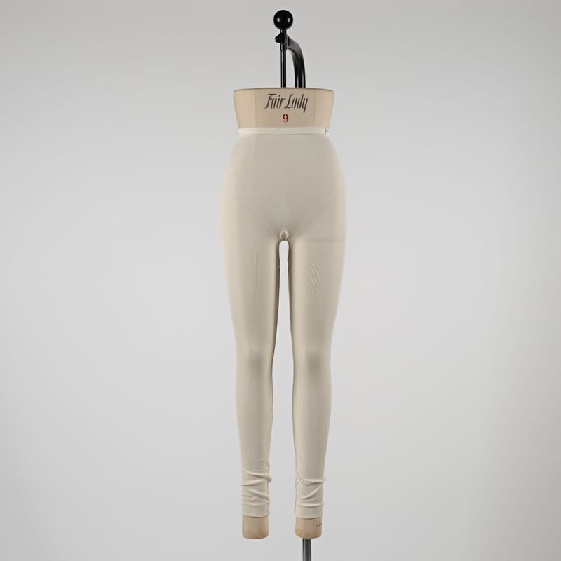 SILK RIB LEGGINGS【IVORY】Size M-L | lesbutte