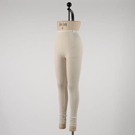 SILK RIB LEGGINGS【IVORY】Size M-L