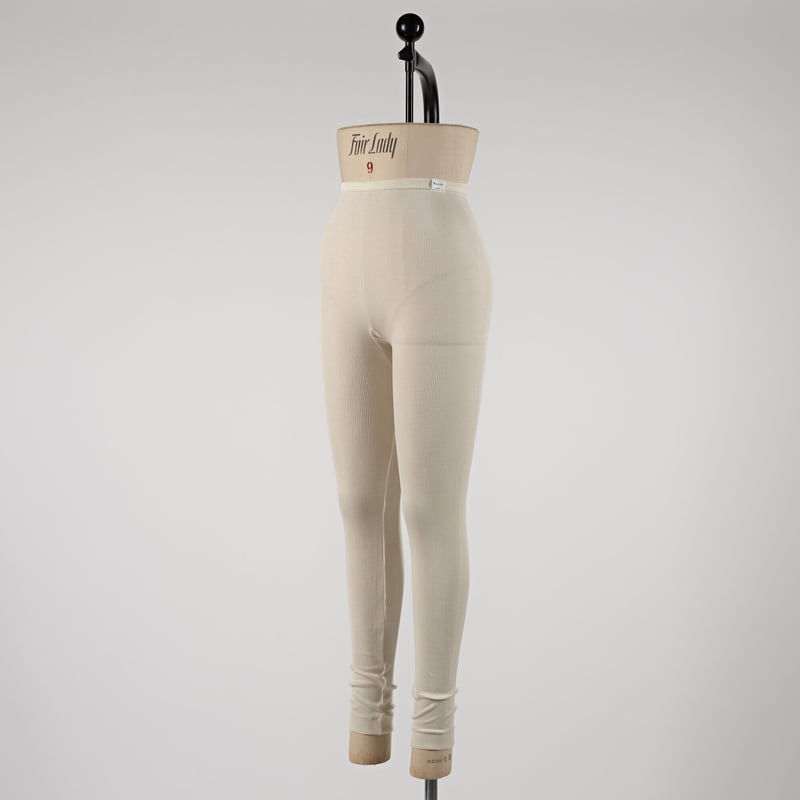 SILK RIB LEGGINGS【IVORY】Size M-L | lesbutte