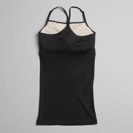 SILK RIB BRA-CAMISOLE 【BLACK】Size M