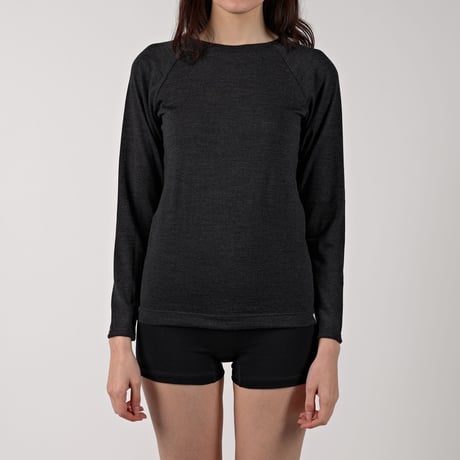WOOL TENJIKU RAGLAN LONG SLEEVE【CHARCOAL】Size M-L