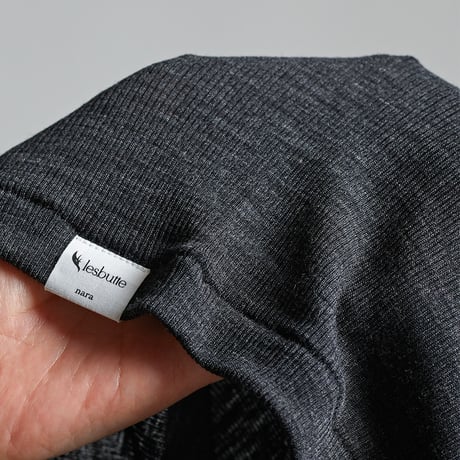 WOOL-RIB HIGH-NECK【CHARCOAL】Size M-L