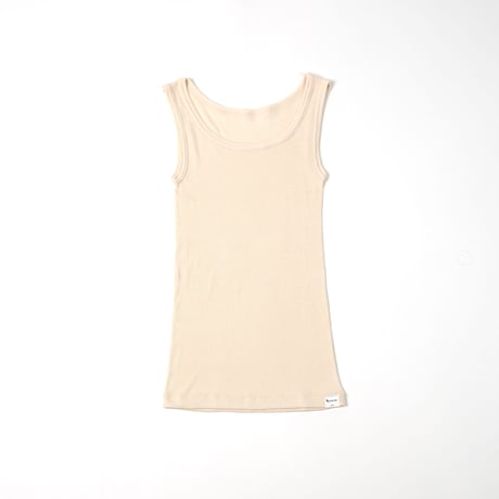 SUVIN GOLD COTTON RIB TANKTOP【ECRU】Size M-L