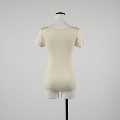 SILK RIB FRENCH SLEEVE【IVORY】Size M-L