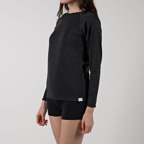 WOOL TENJIKU RAGLAN LONG SLEEVE【CHARCOAL】Size M-L