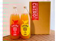 農家直送！ 完熟100％りんごジュース 1000ml×2本 ２種飲み比べ「CHIRO」 ストレート果汁