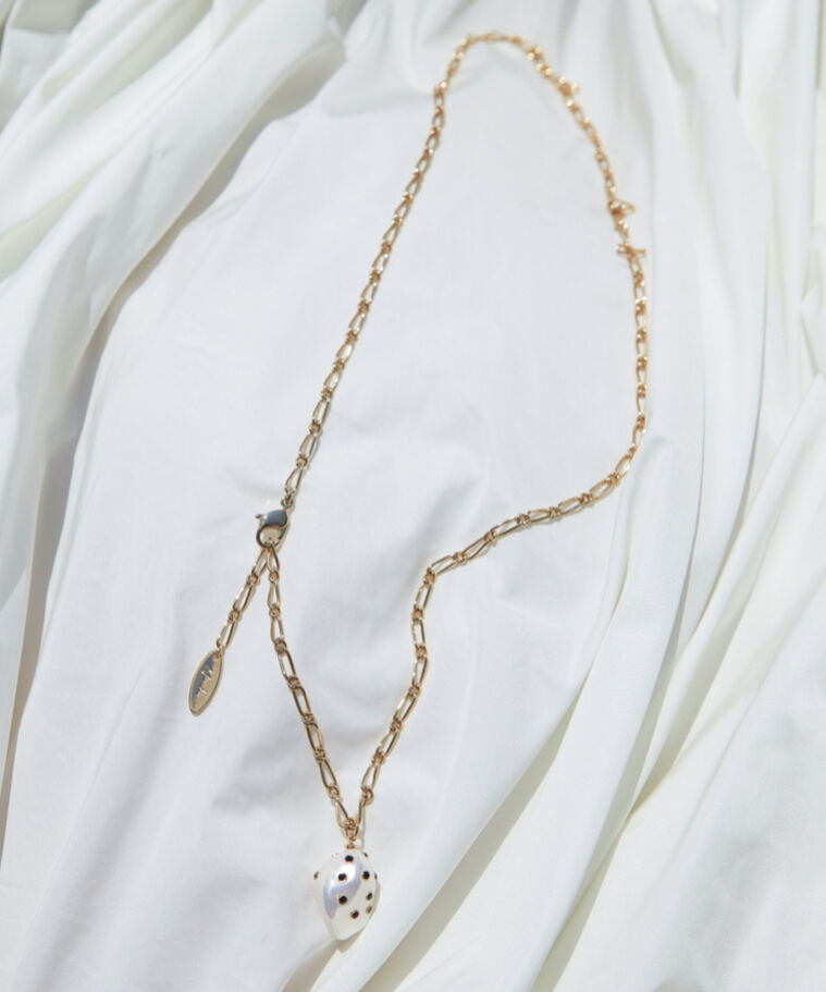 ★日本未入荷★Hei★bijou pendant pearl necklac.e★ Imitation Layered Pearl Necklace And Bow Detail - NEWME