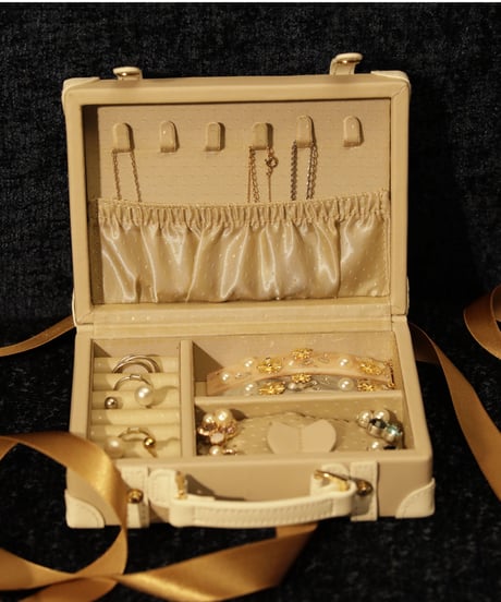 Misaki Original Jewelry Box（White×Beige）