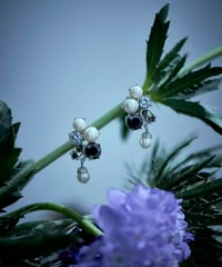 Pearl  drop  Mirion Carat  Pierce/Earring （BLK）