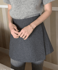 asymmetry skirt pants T2299