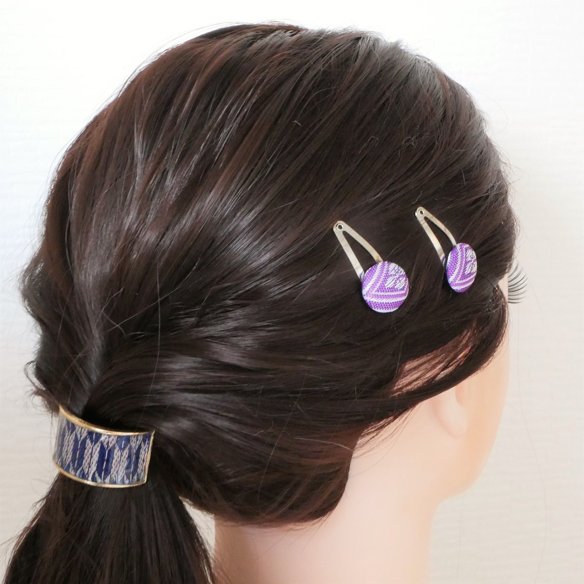 選べる！畳縁くるみボタン 和風パッチンピン小 | iwasaki.tatami