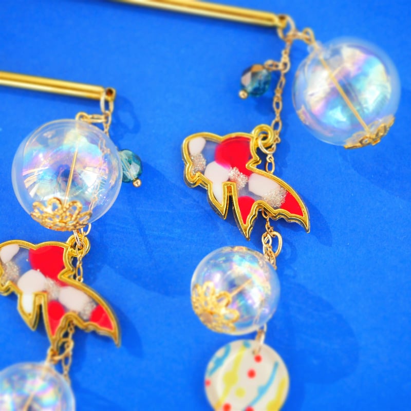 柄杓金魚簪（ひしゃくきんぎょかんざし） 柄杓金魚簪｜普段使いの簪