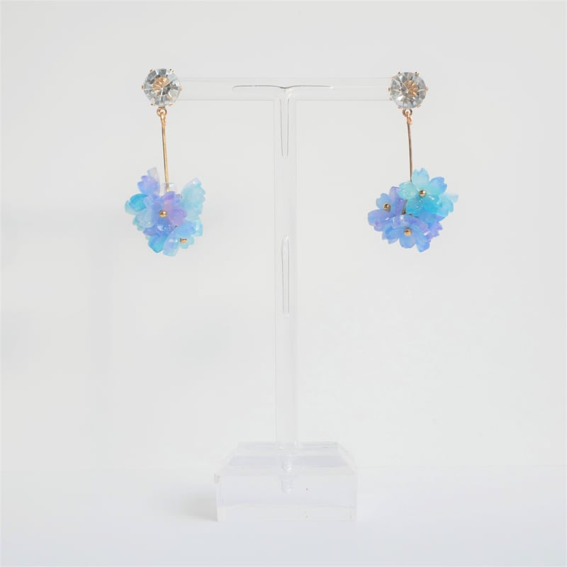 16kgf*ゆらゆら紫陽花イヤリング/ピアス | iwasaki.tatami