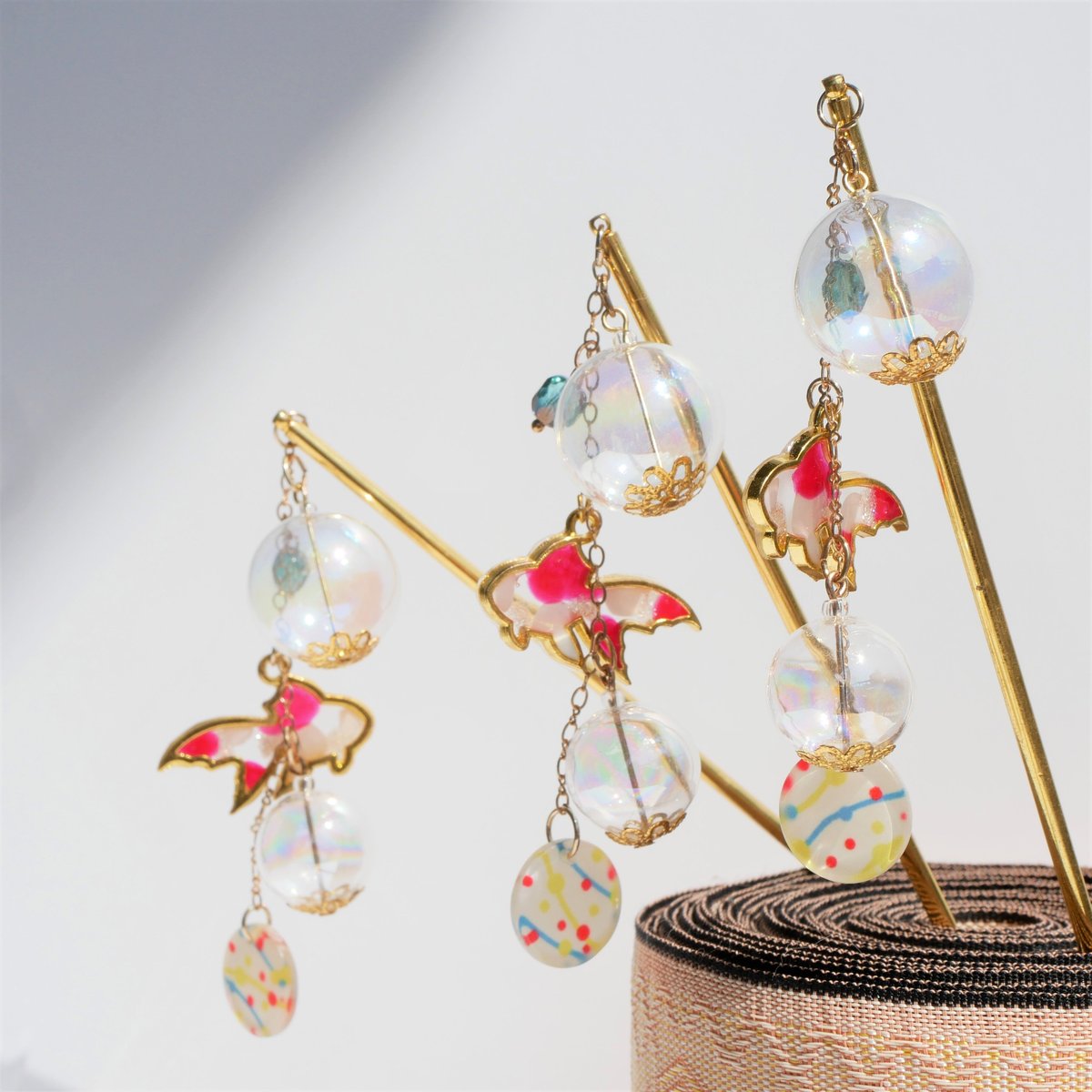 柄杓金魚簪（ひしゃくきんぎょかんざし） 柄杓金魚簪｜普段使いの簪・ヘアアクセサリーブランド［かんざし