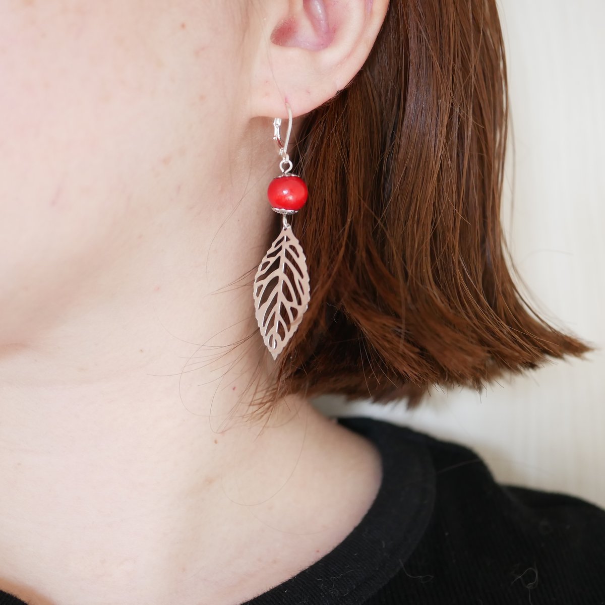 銀の葉っぱピアス | iwasaki.tatami