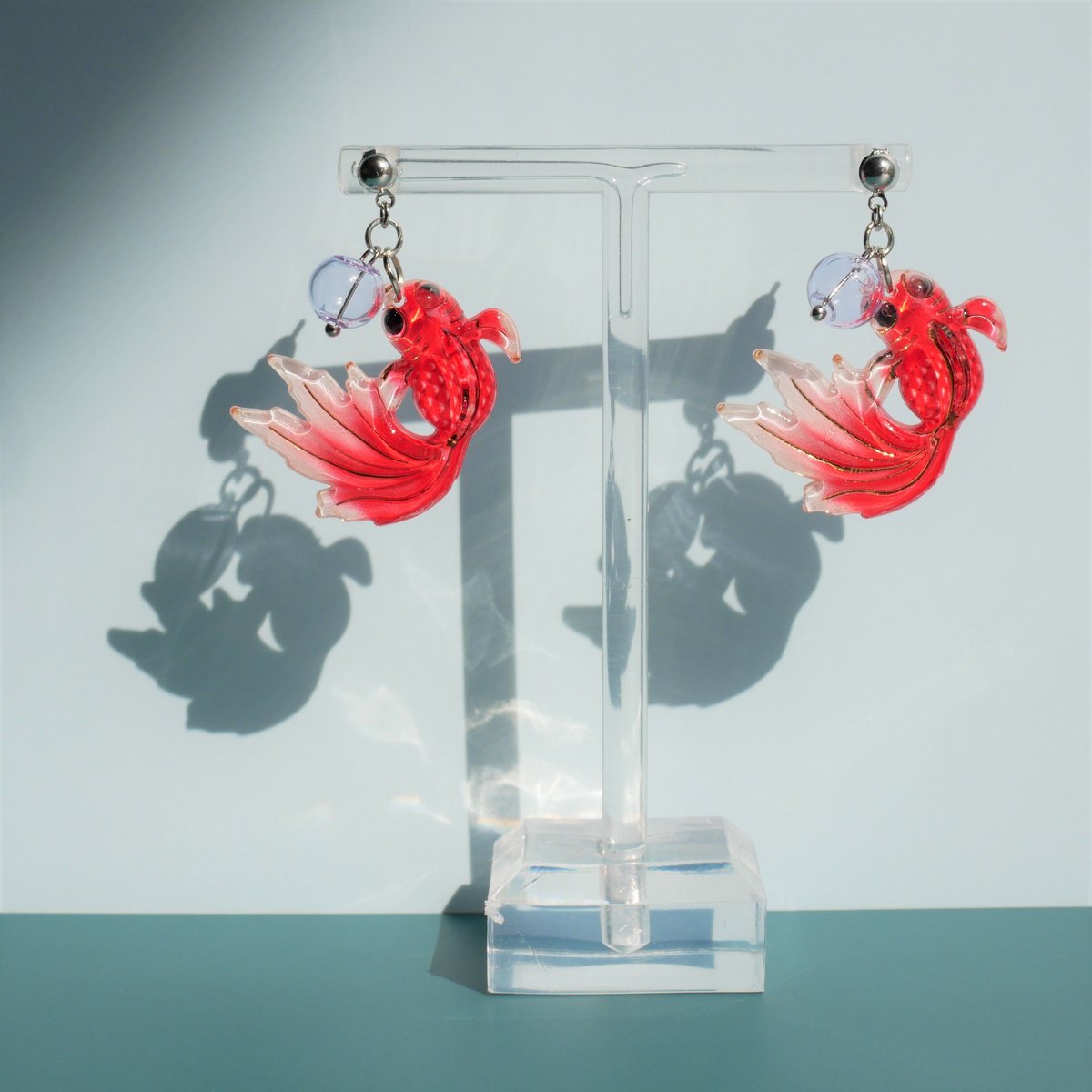 金魚のポコポコゆらゆらピアス 金魚のポコポコゆらゆらピアス