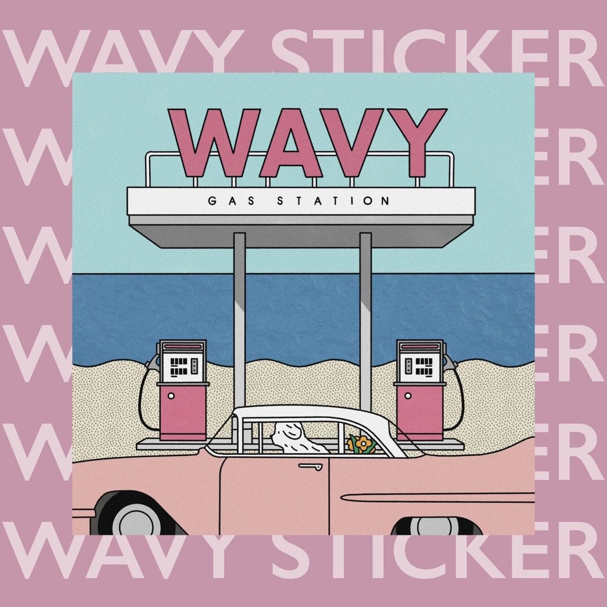 Wavy Sticker WAVY sticker | maho store