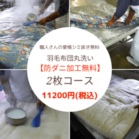 ※保管無し※羽毛布団クリーニング【2枚コース】