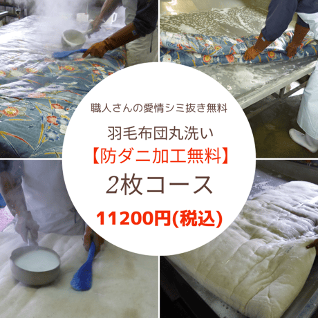 ※保管無し※羽毛布団クリーニング【2枚コース】