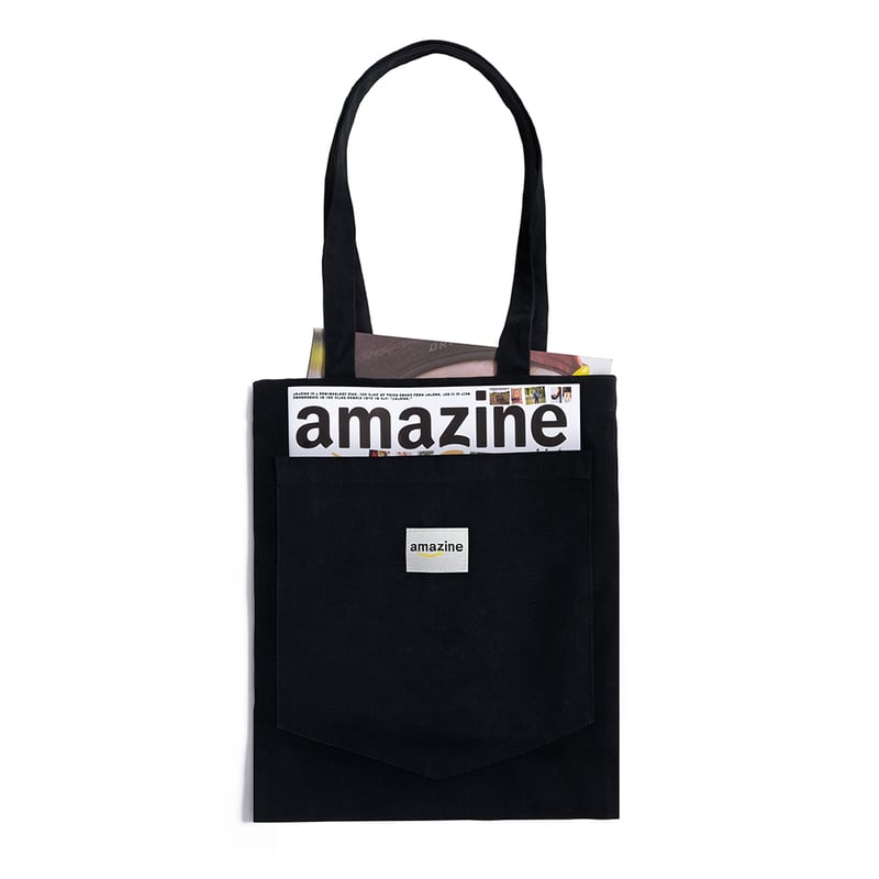 amazine Big Pocket Tote [Black/Brown] | gallery...