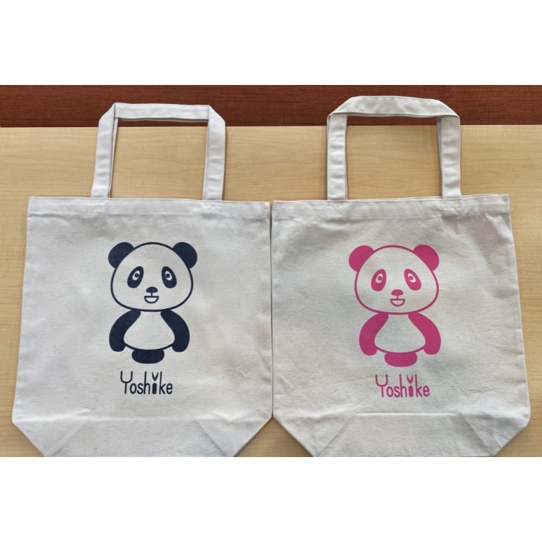 吉池パンダオリジナルグッズ】 吉池パンダトートバッグ（ピンク色