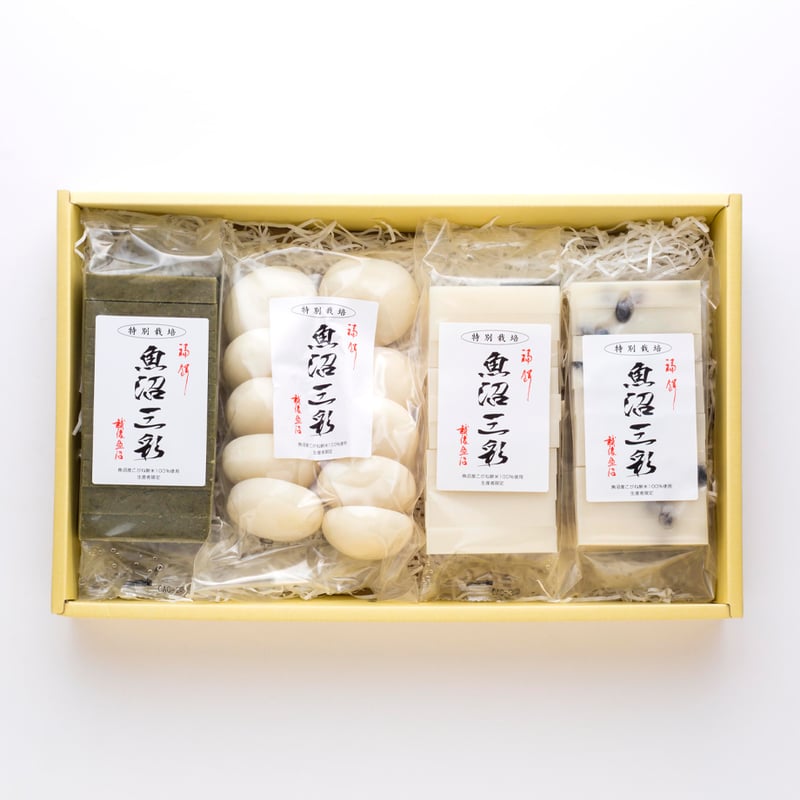 新潟商品】魚沼三彩お餅セット ／ ４種各４５０g×１個 | 吉池オンラインストア ｜ 食品の...