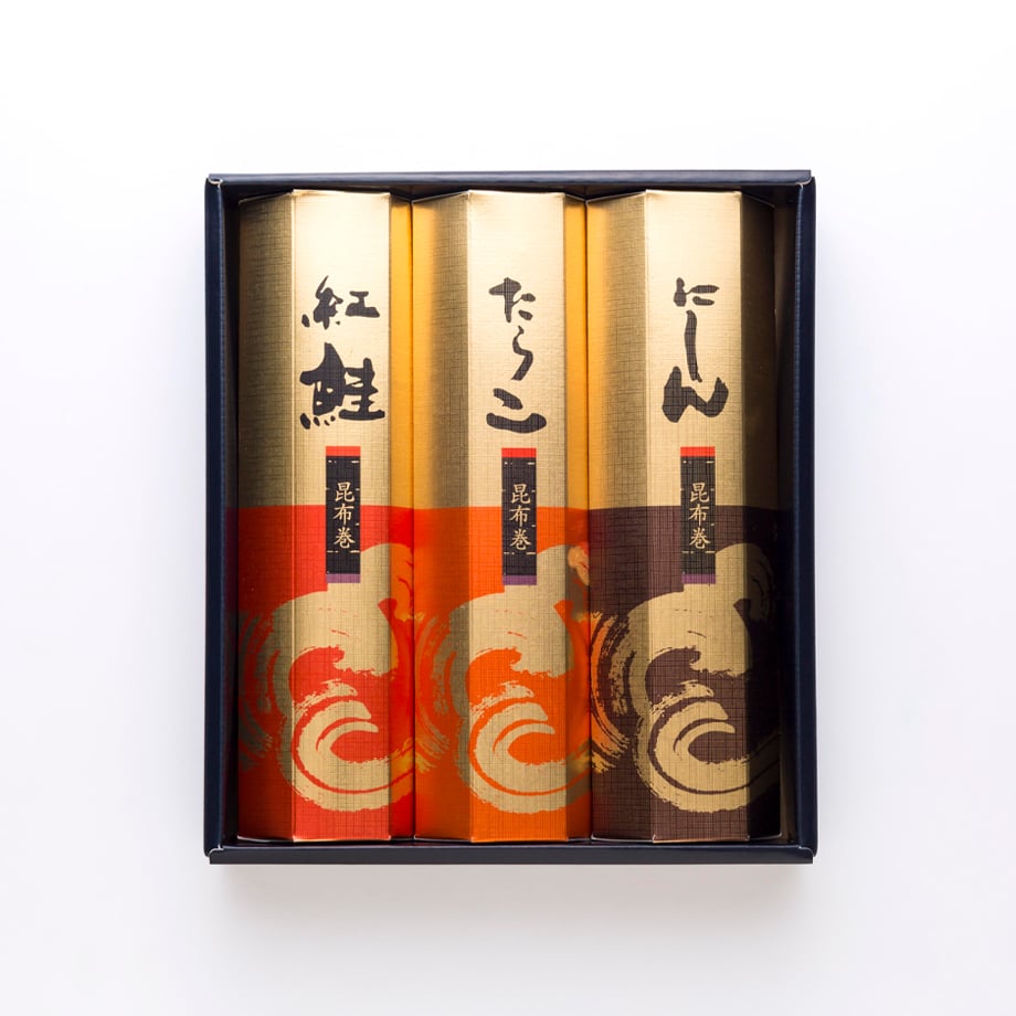波の宴 昆布巻セット(鮭・にしん・たらこ)／1箱(計3本入) | 吉池