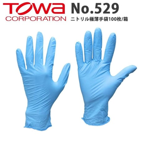 TOWA ニトリル極うす手袋(粉無) 100枚 #529